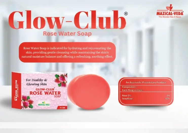 GLOW-CLUB  ROSE WATER SOAP